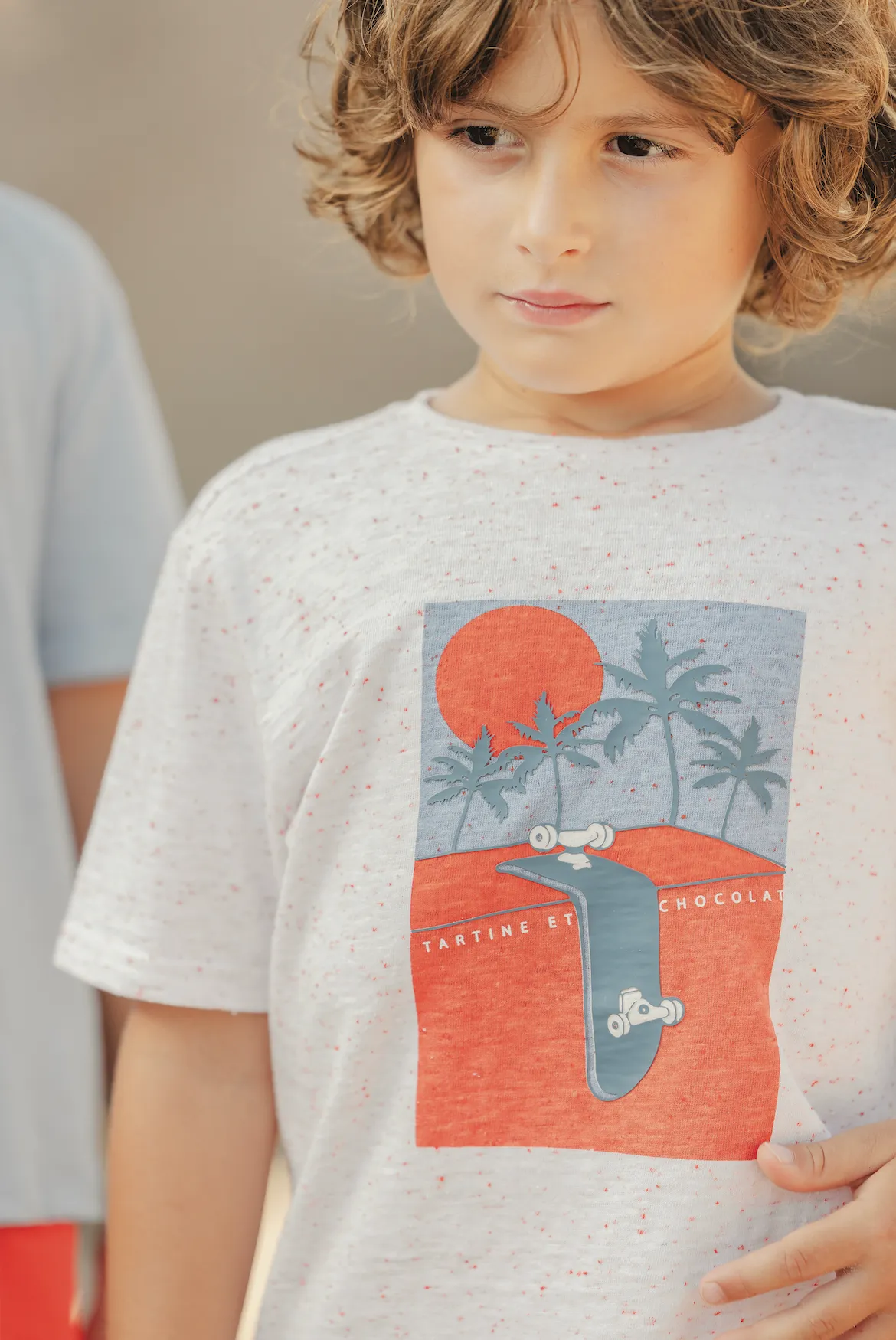 Tartine Et Chocolat Jungen Mädchen CITY AVENTURE T-SHIRT 1BIS - Würziges Orange