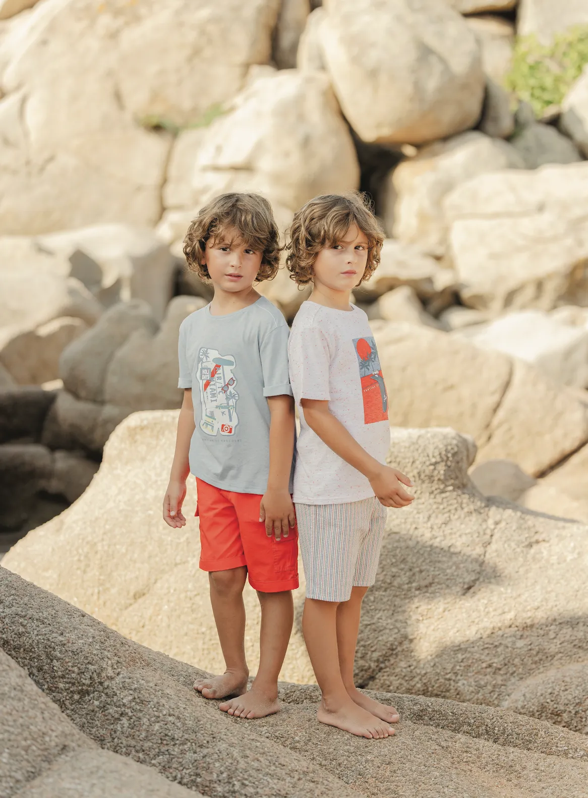 Tartine Et Chocolat Jungen Mädchen CITY AVENTURE T-SHIRT 1BIS - Würziges Orange