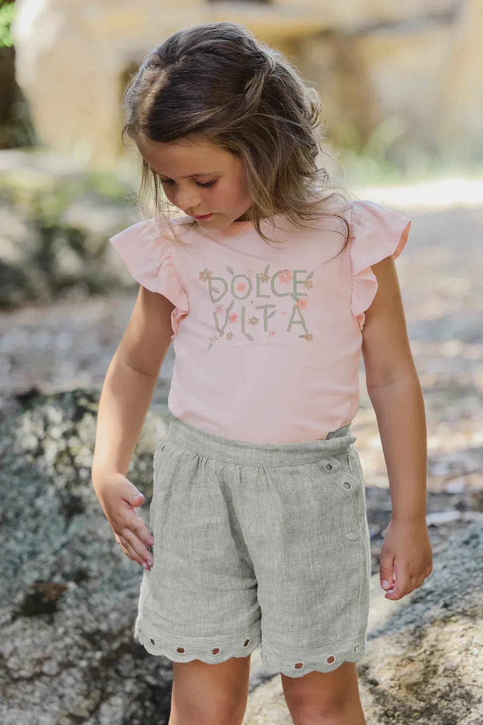 Tartine Et Chocolat Jungen Mädchen ROMANTISCHE AUSZEIT T-SHIRT - Altrosa