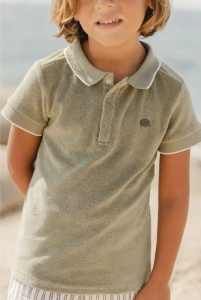 Tartine Et Chocolat Jungen Mädchen EXPLORATEUR EN HERBE POLO1BIS - Farn