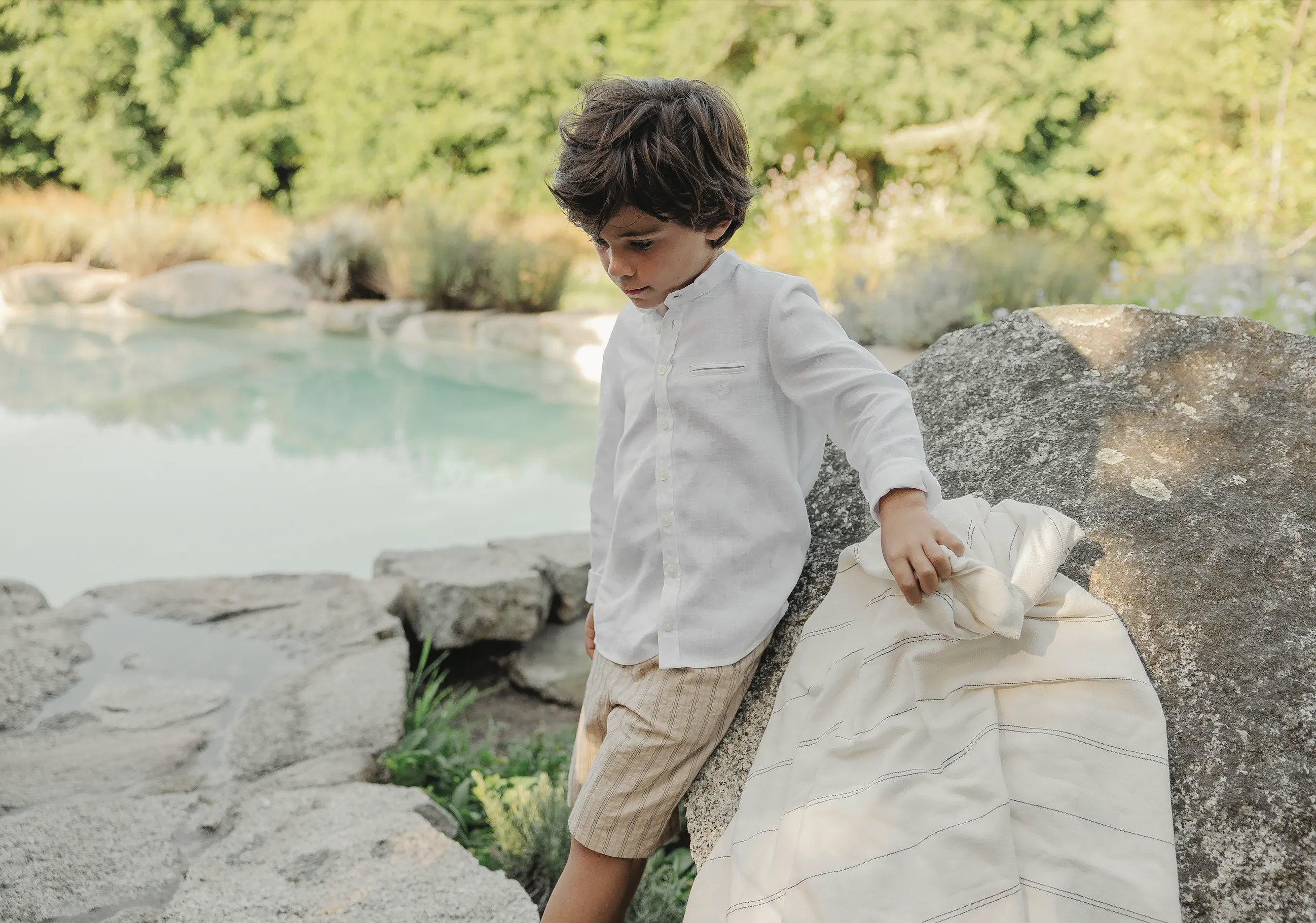 Tartine Et Chocolat Jungen Mädchen PETIT COWBOY SHORT16BIS - Ocker