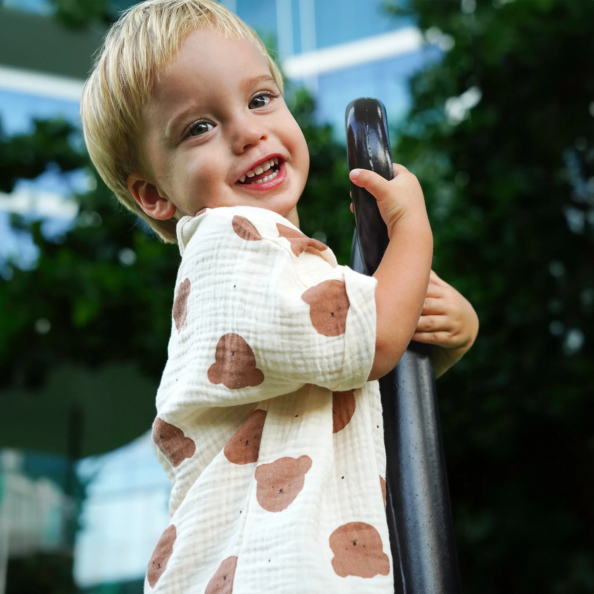 Teddy Bio-Baumwolle Muslin Kurzarmbody & T-Shirt Set
