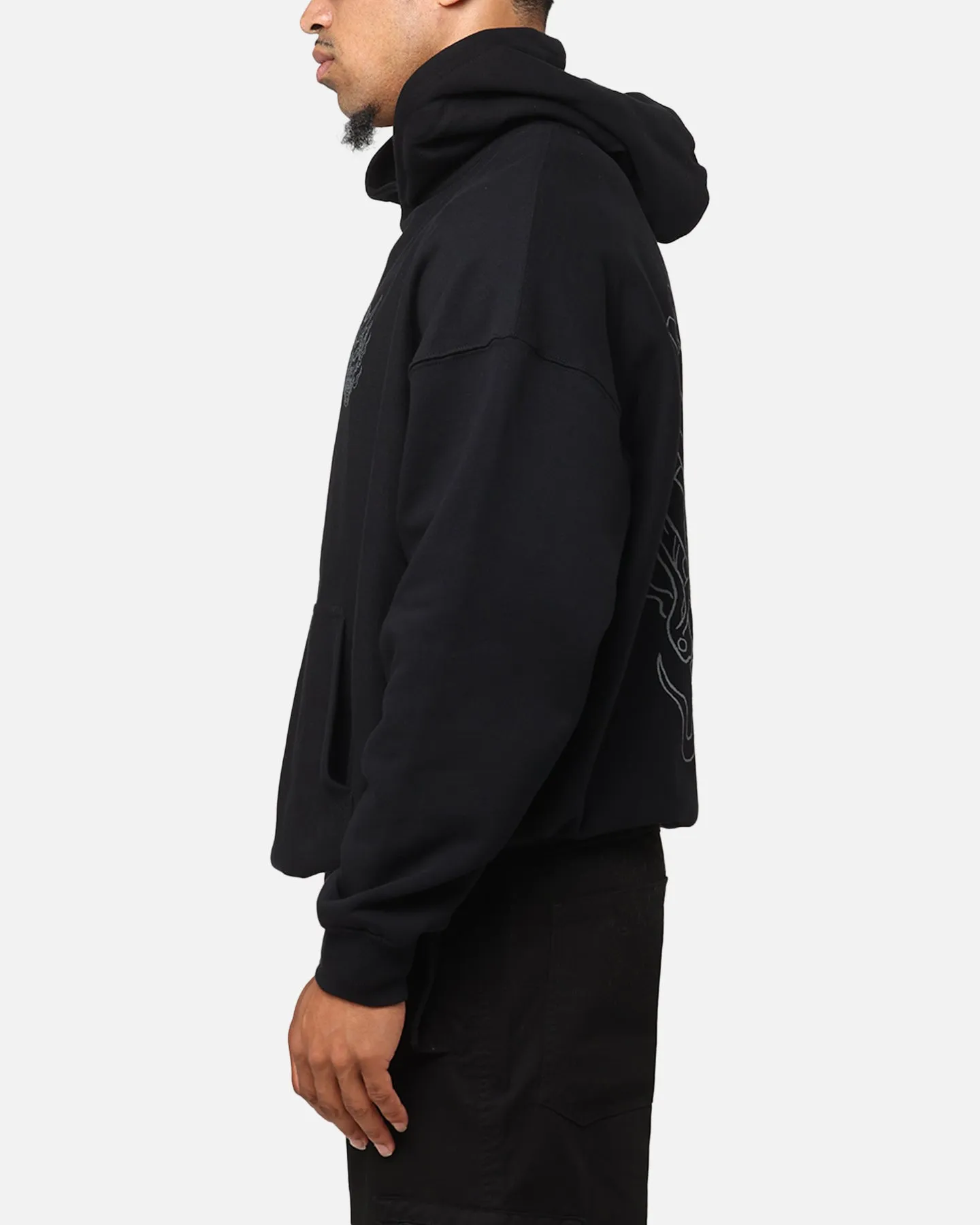 Die Anti-Order Akuma Boxy Hoodie Schwarz/Grau