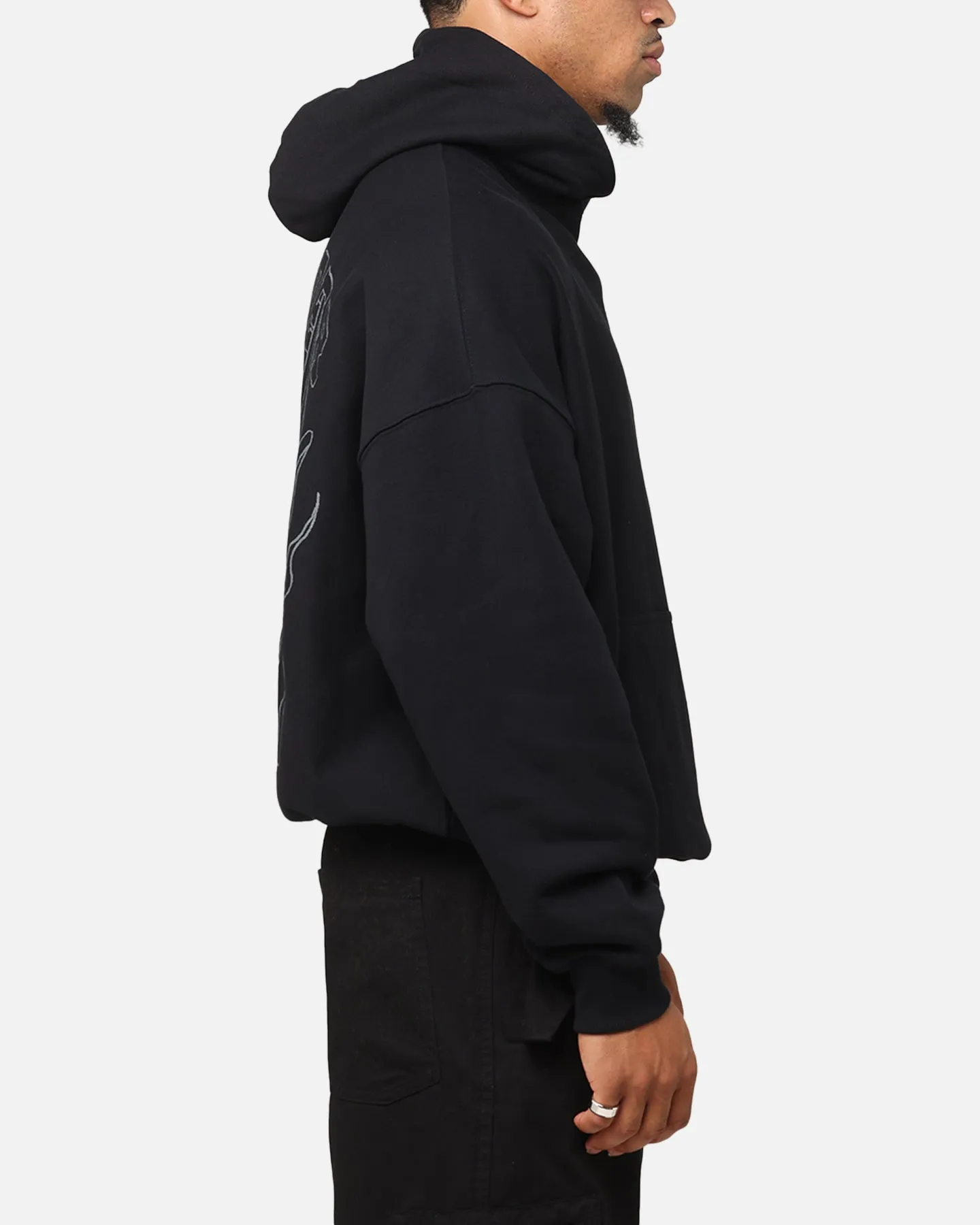 Die Anti-Order Akuma Boxy Hoodie Schwarz/Grau
