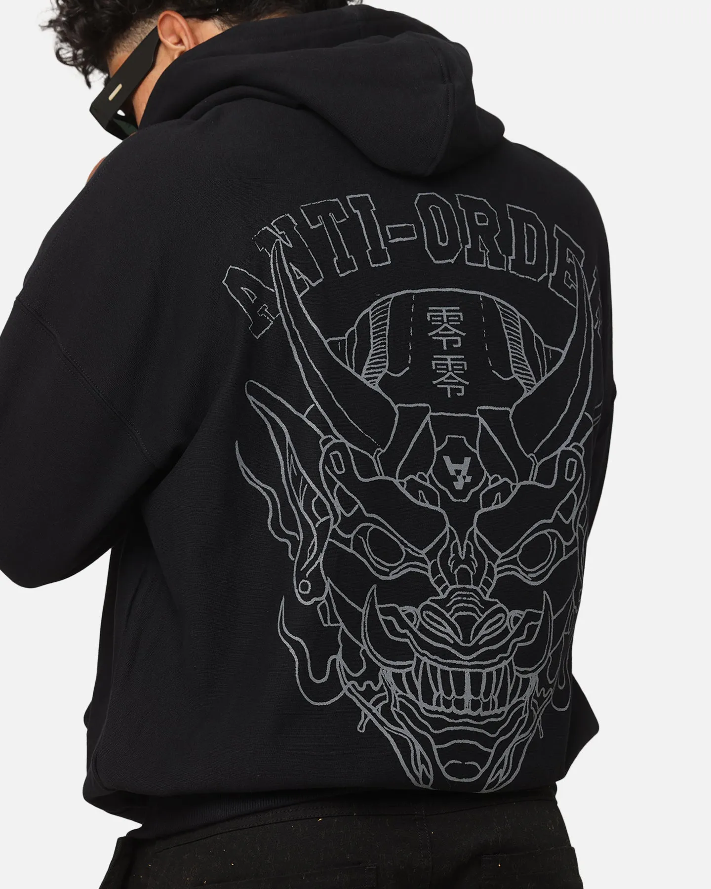 Die Anti-Order Akuma Boxy Hoodie Schwarz/Grau