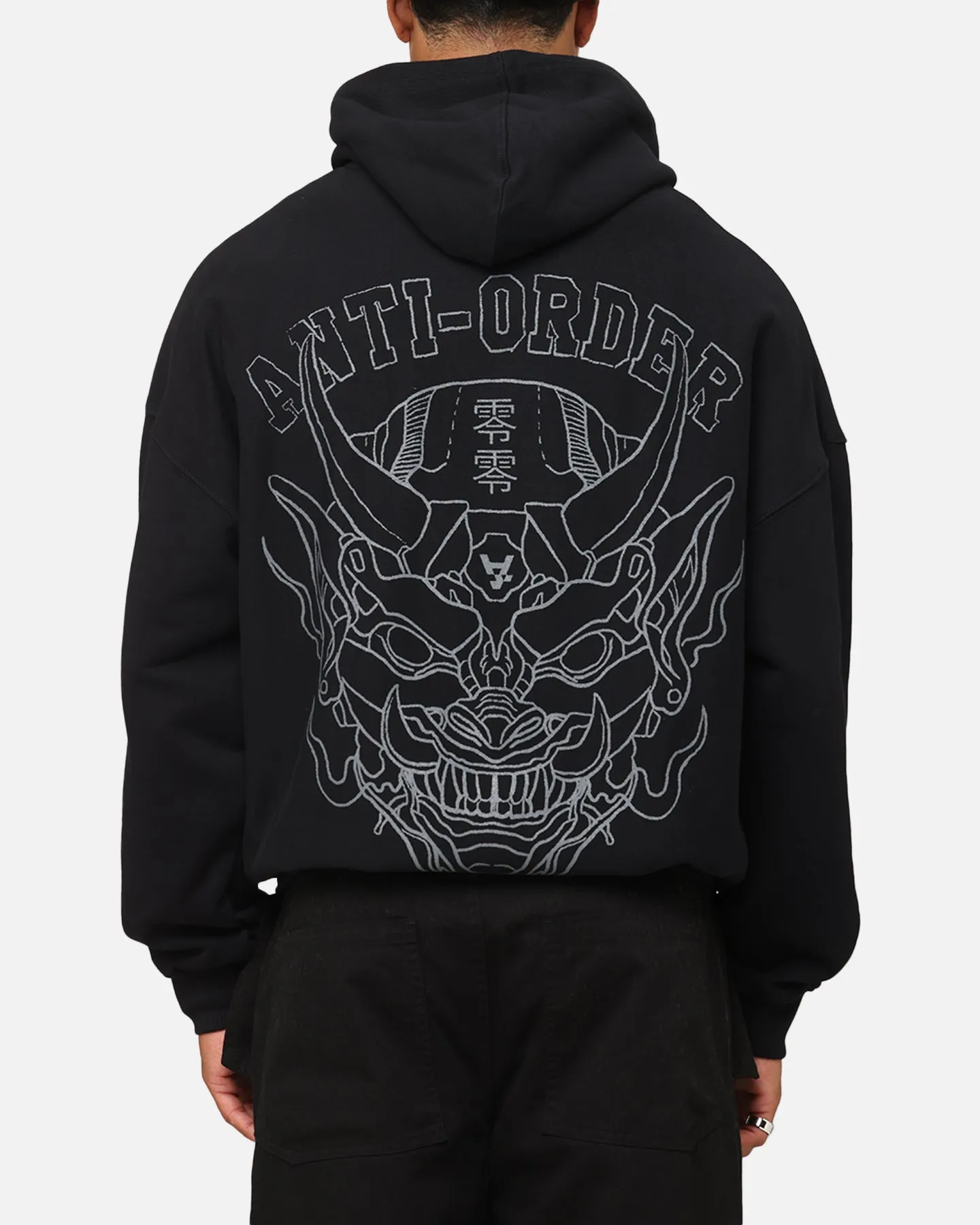 Die Anti-Order Akuma Boxy Hoodie Schwarz/Grau