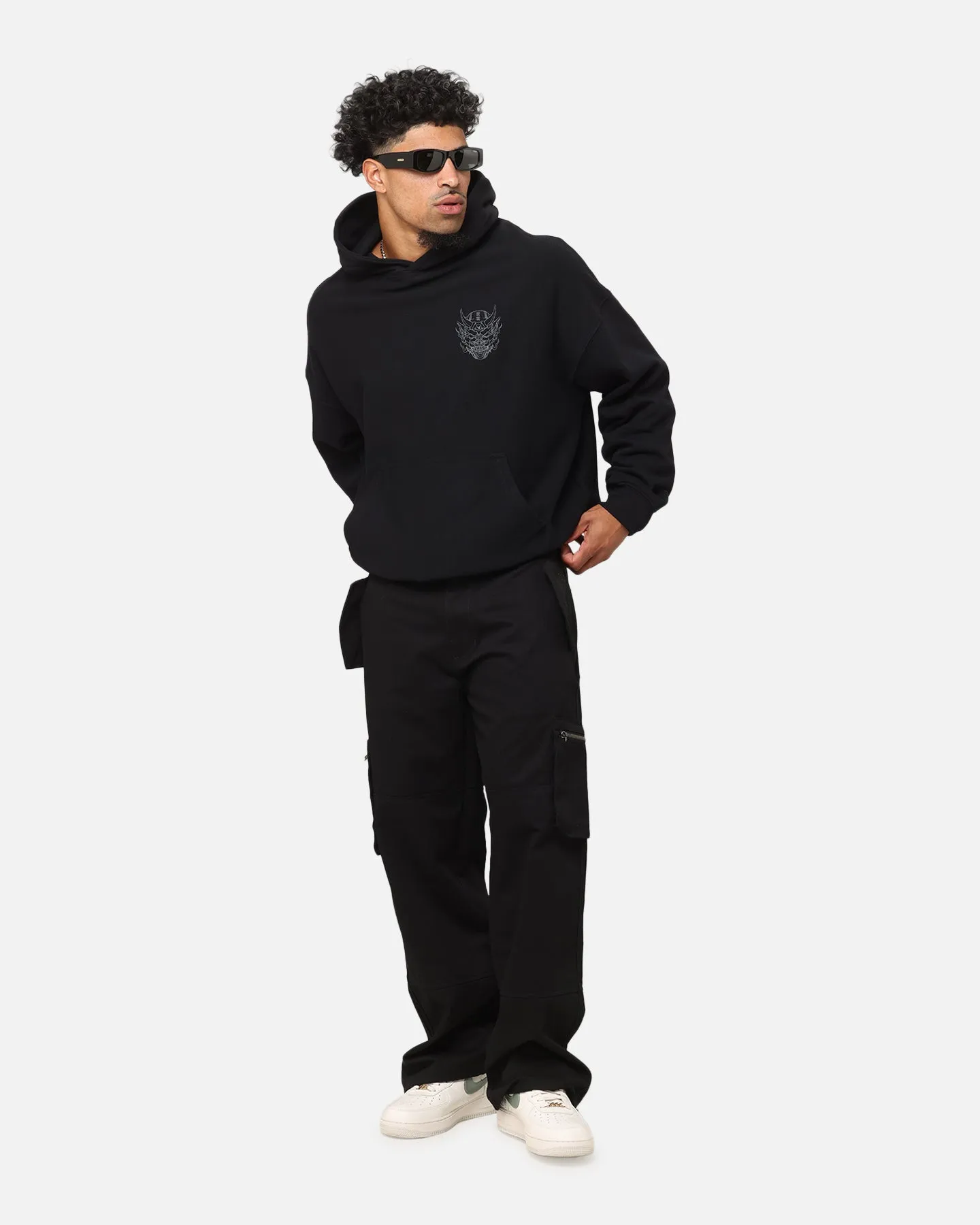 Die Anti-Order Akuma Boxy Hoodie Schwarz/Grau