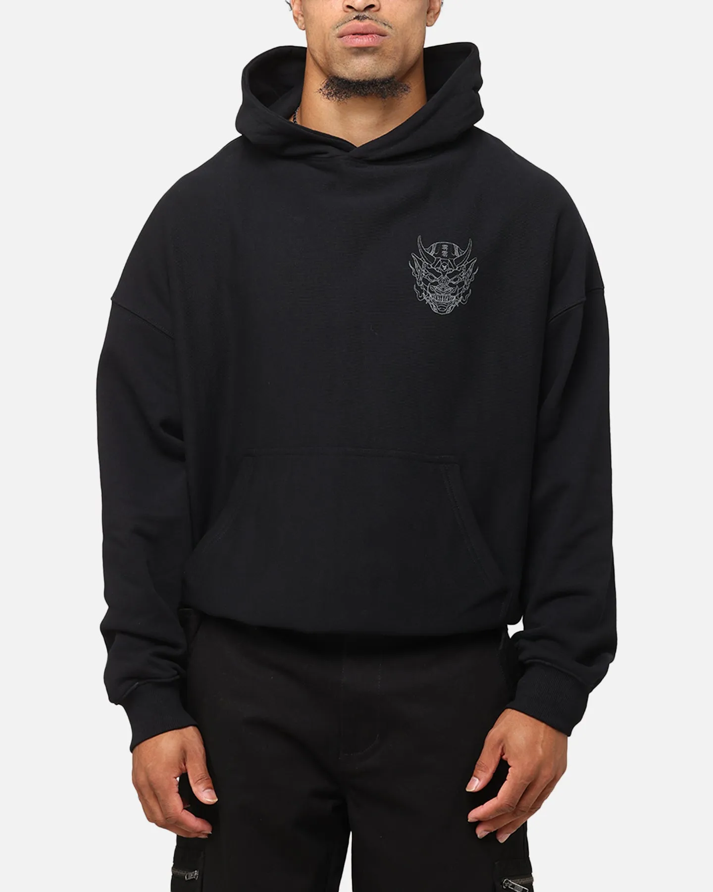 Die Anti-Order Akuma Boxy Hoodie Schwarz/Grau