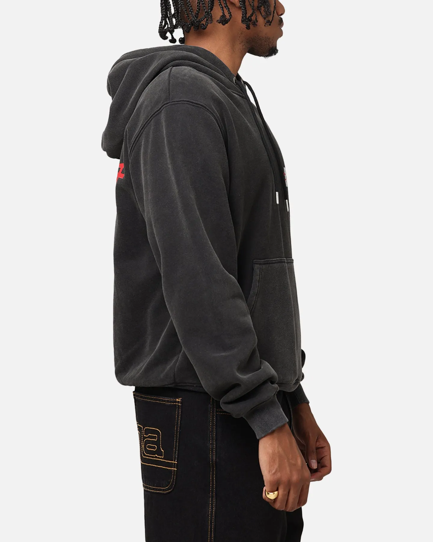 Die Anti Order Junya Boxy Hoodie Vintage Schwarz