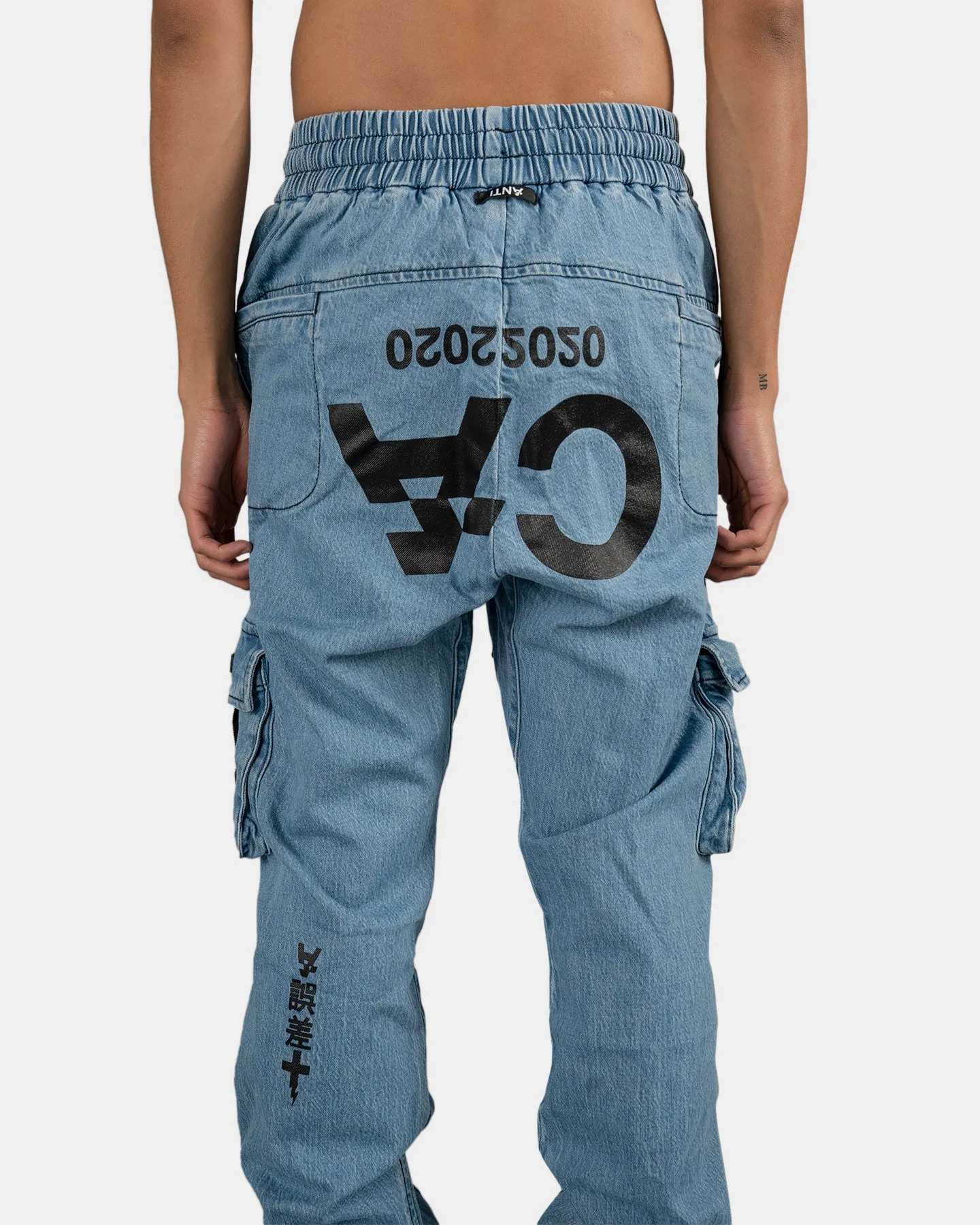 Die Anti Order LA Champion Denim Jogger Hellblau/Schwarz