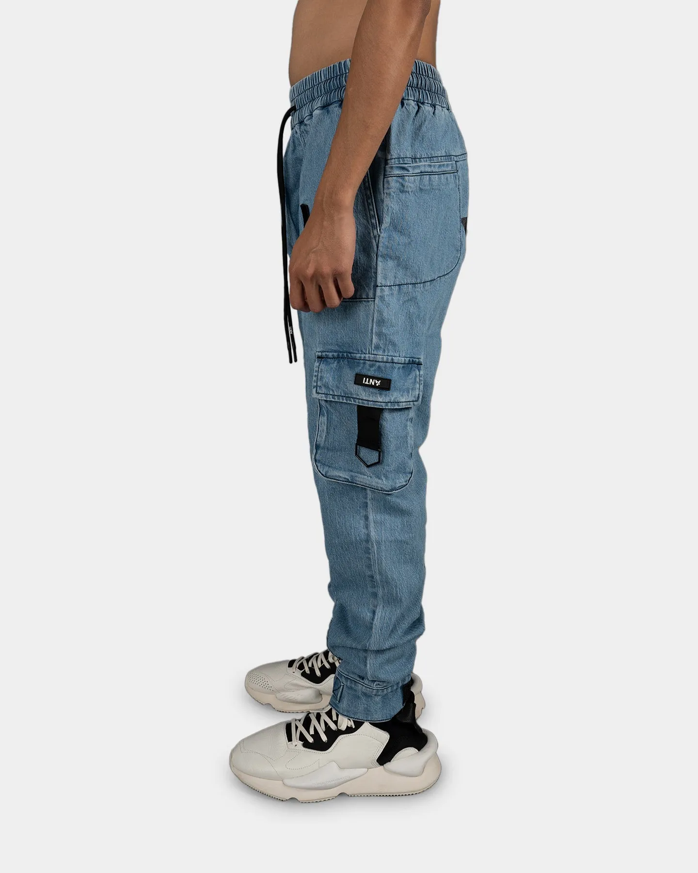 Die Anti Order LA Champion Denim Jogger Hellblau/Schwarz