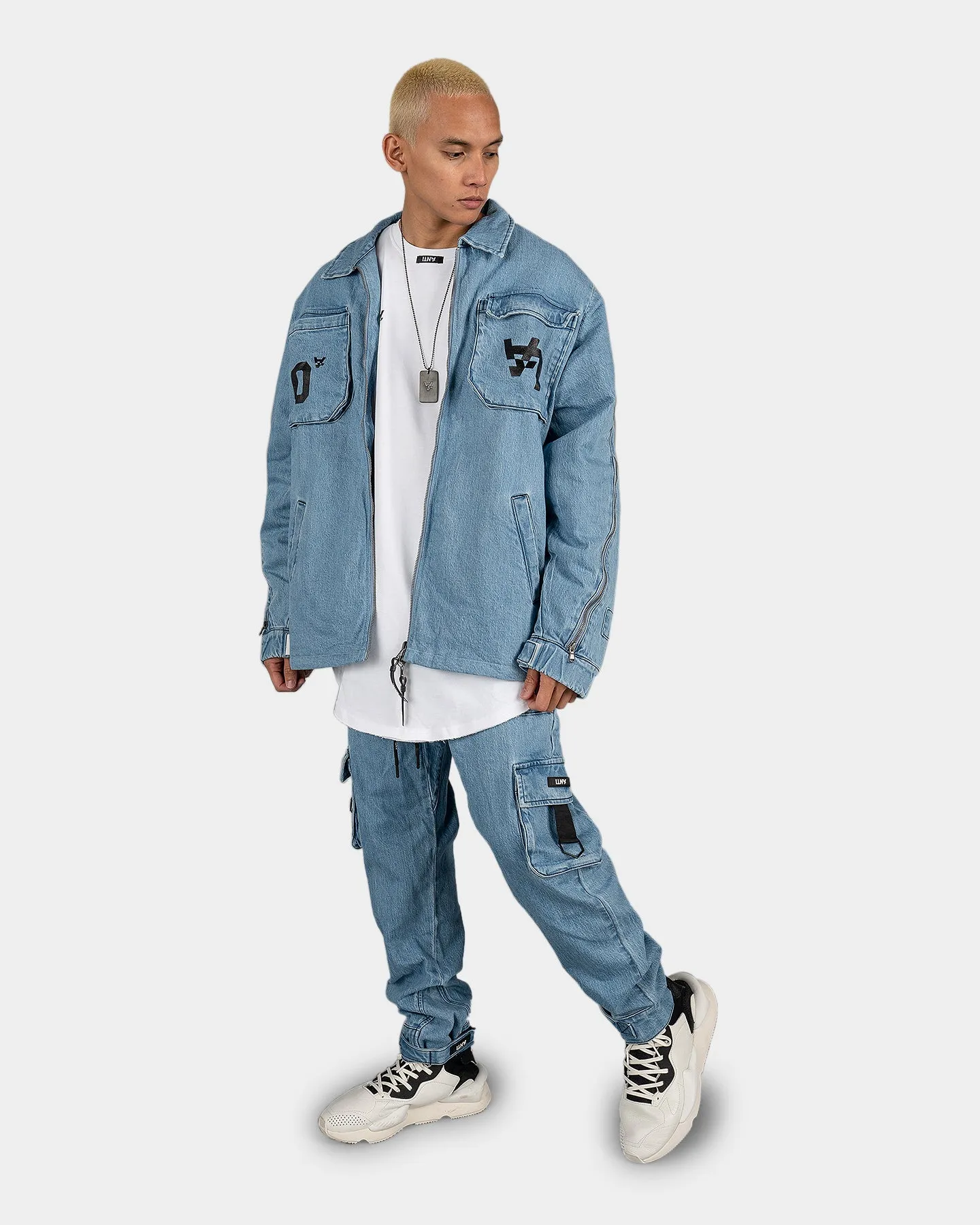 Die Anti Order LA Champion Denim Jogger Hellblau/Schwarz