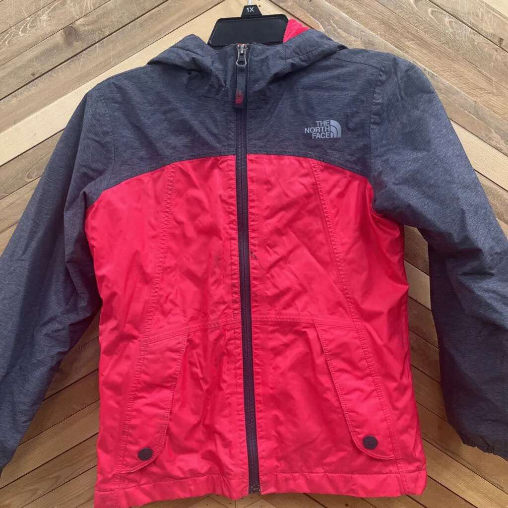 The North Face The North Face - Kinder-Fleecegefütterte Regenjacke - UVP 130 $: Grau/Rosa-Kinder-MD (10/12)