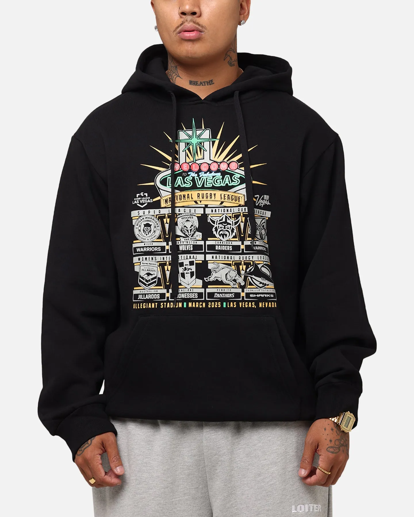 Tidwell NRL 2025 Las Vegas Runde Sign Hoodie Schwarz