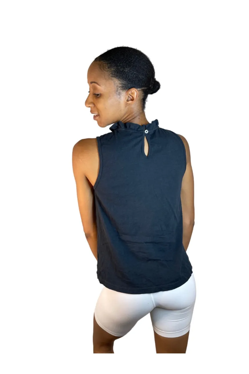 TLA Petite Hochgeschlossenes Rüschen-Ärmelloses Tanktop