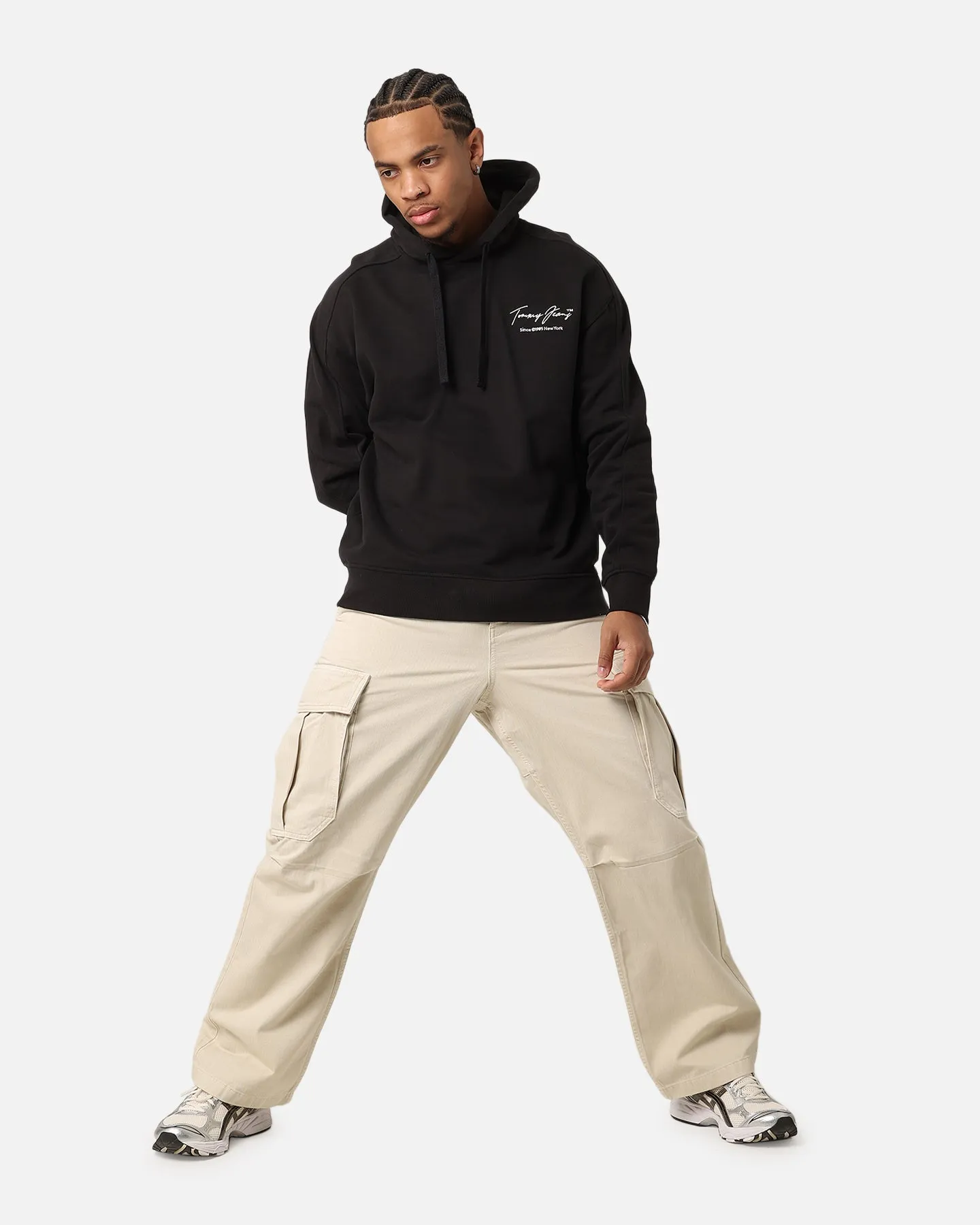 Tommy Jeans TJM Relax Washed DNA Kapuzenpullover Schwarz
