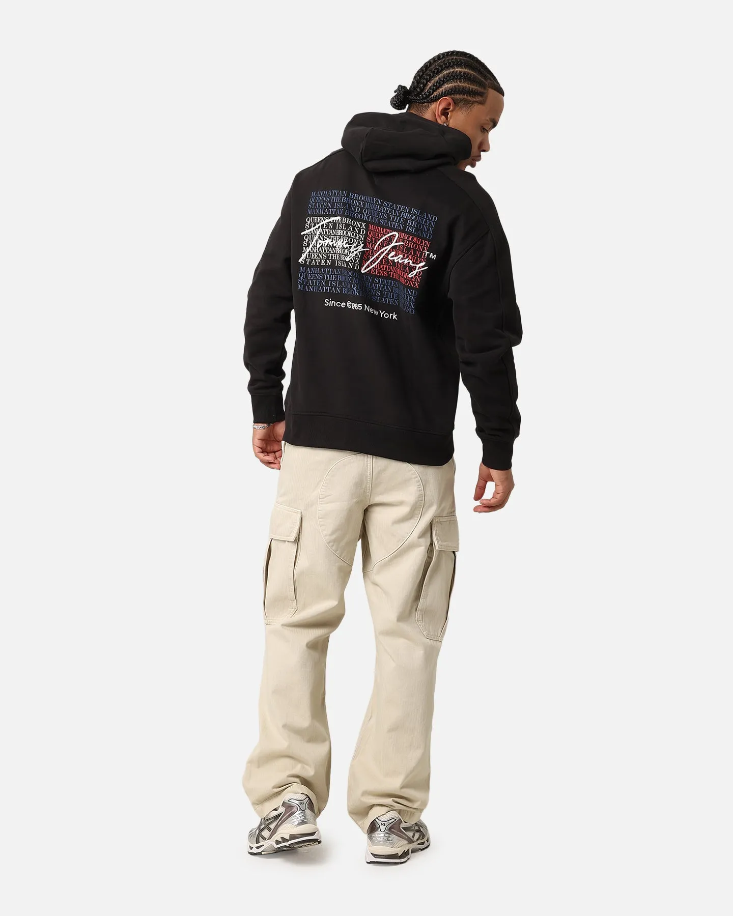 Tommy Jeans TJM Relax Washed DNA Kapuzenpullover Schwarz