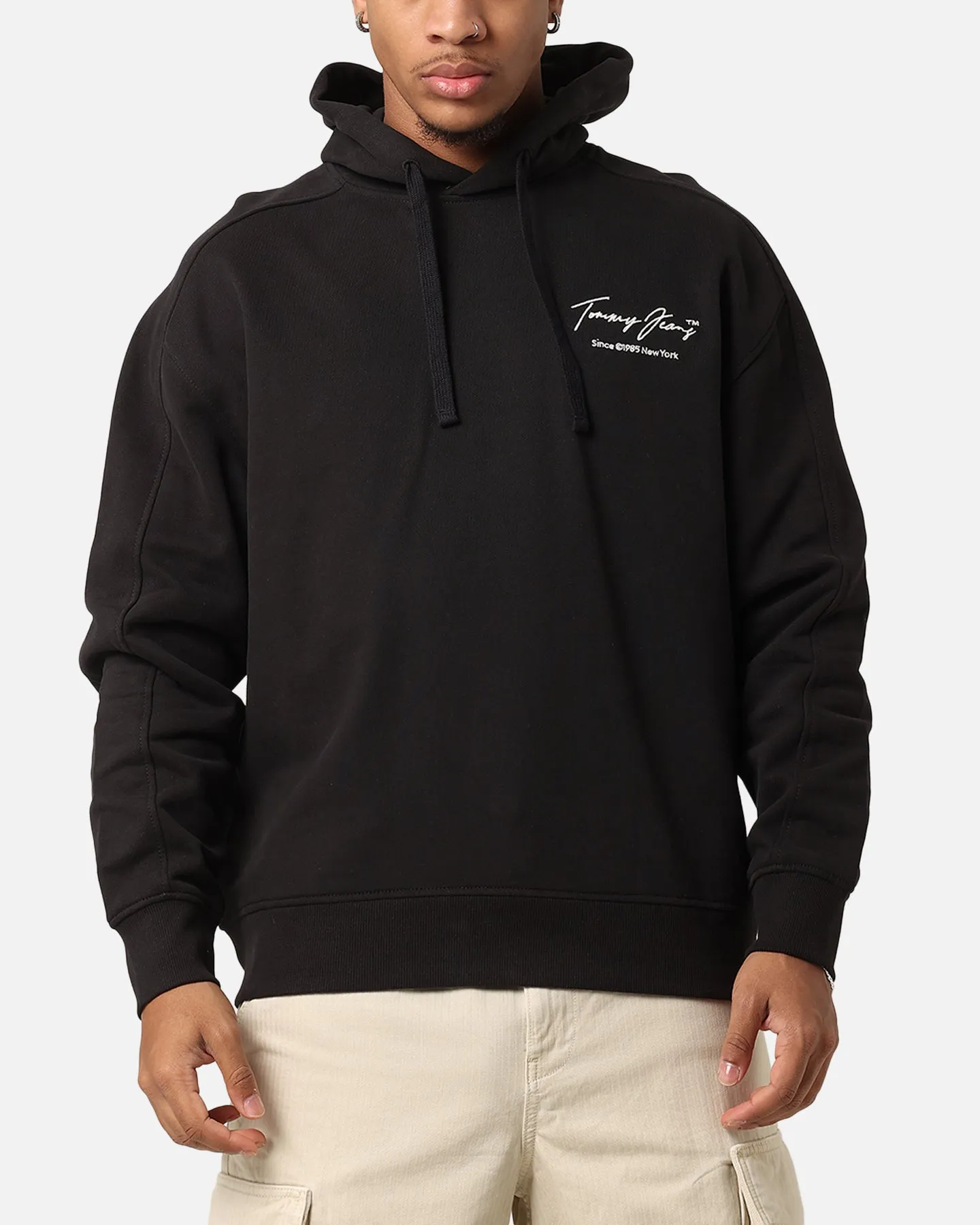 Tommy Jeans TJM Relax Washed DNA Kapuzenpullover Schwarz