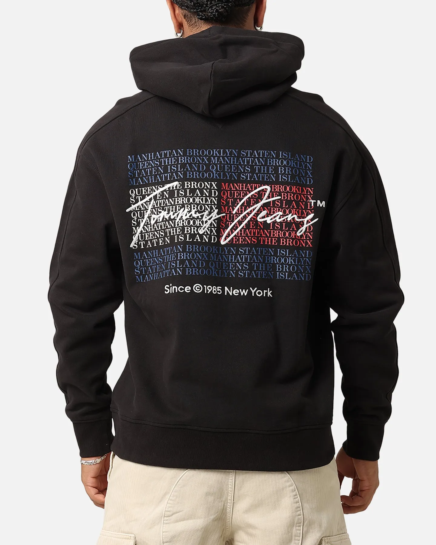 Tommy Jeans TJM Relax Washed DNA Kapuzenpullover Schwarz