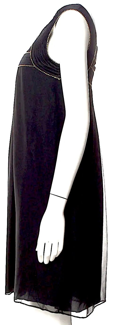 Tsumori Chisato Japan. Vintage schwarze Seide 2007 Kollektion Minikleid