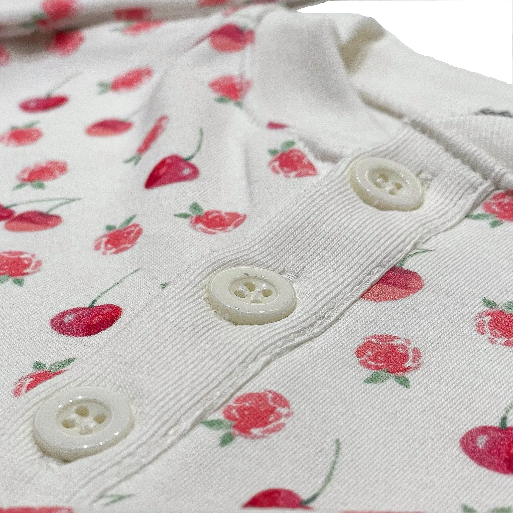 Zweiteiliger Pyjama-Satz Kirschen mit Himbeeren für Kinder