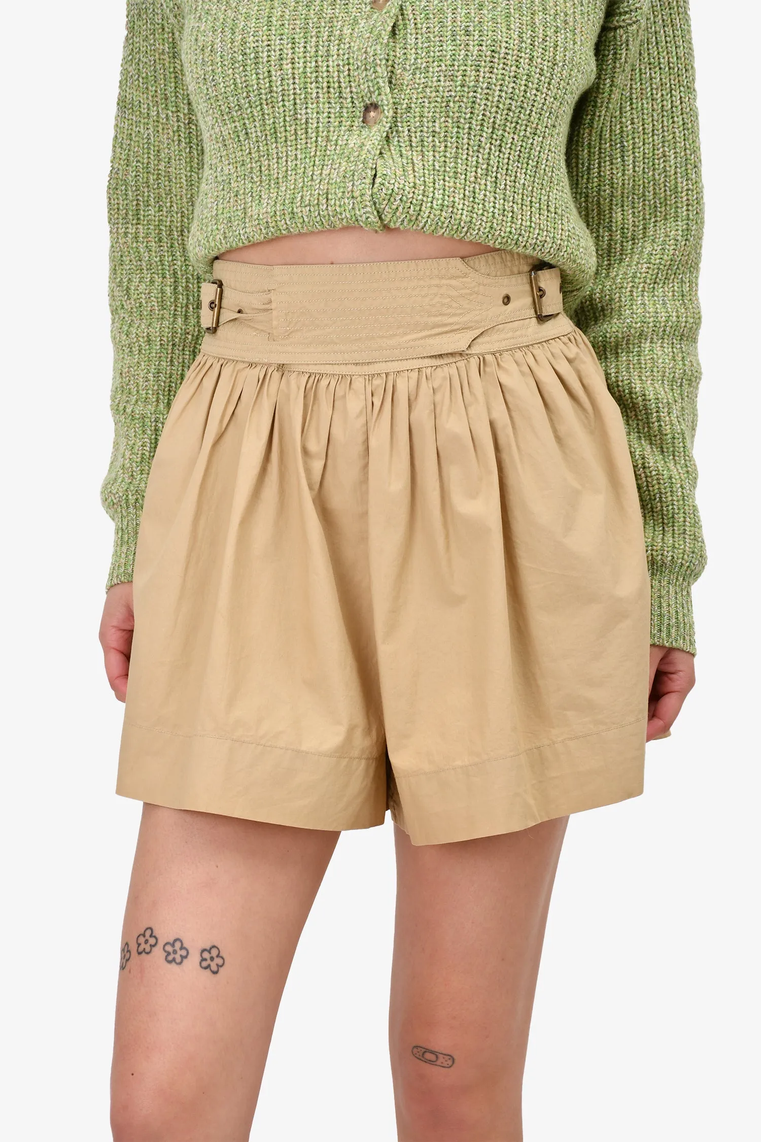Ulla Johnson Beige Hochtaillierte Shorts Größe 2