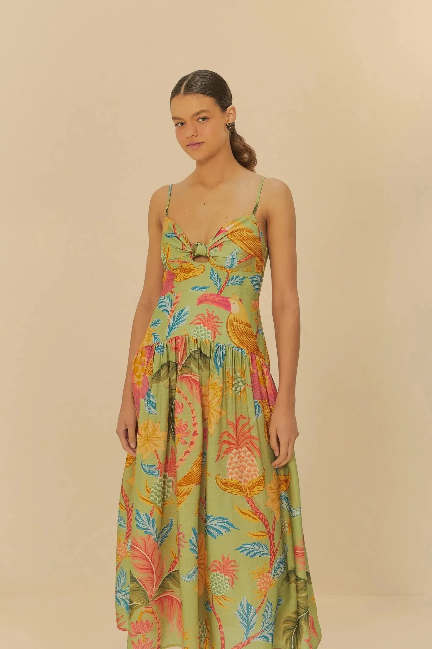 Langes Amalfi-Grünes Kleid