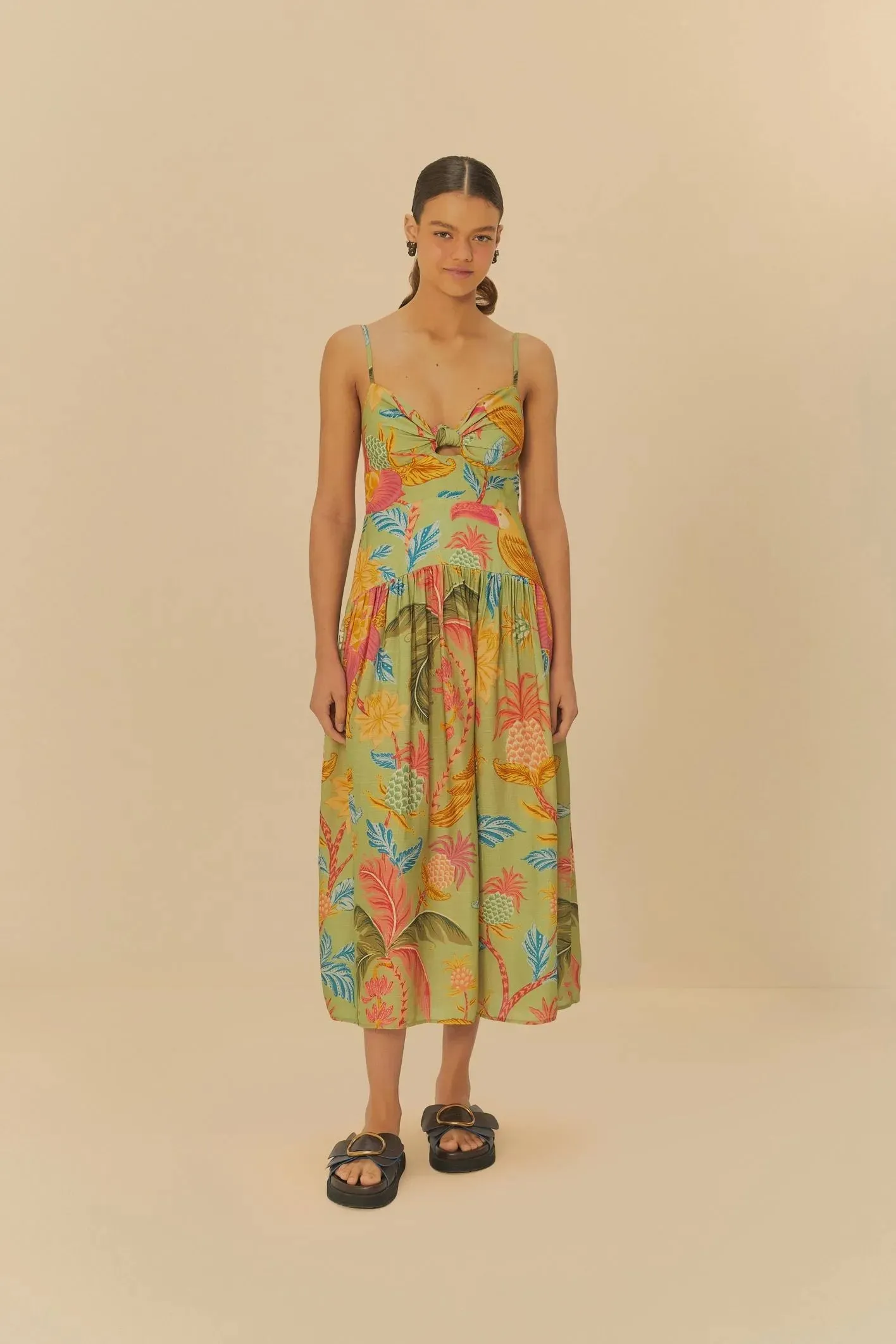 Langes Amalfi-Grünes Kleid