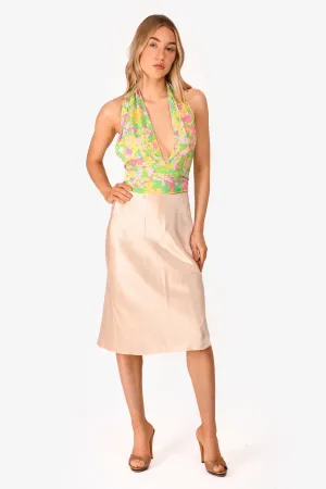 Vince Peach A Line Midi Skirt Size XXS