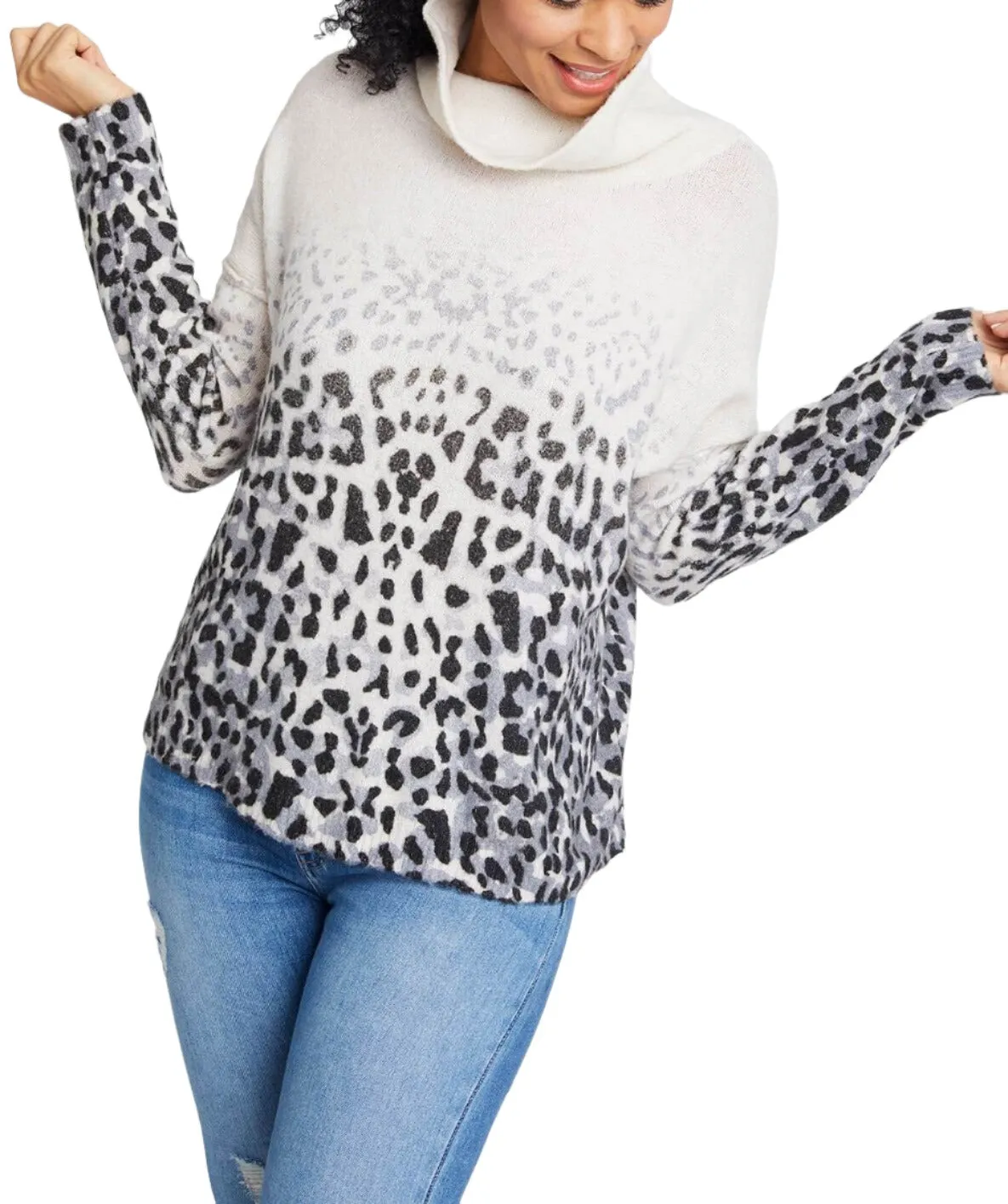 Vintage Havana Verblasster Leopardenpullover B8710