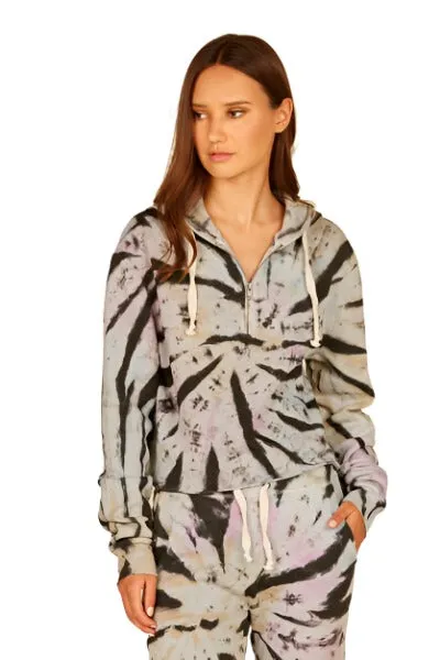 Vintage Havanna Grunge Batik Crop Hoodie B8899