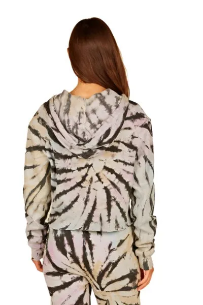 Vintage Havanna Grunge Batik Crop Hoodie B8899