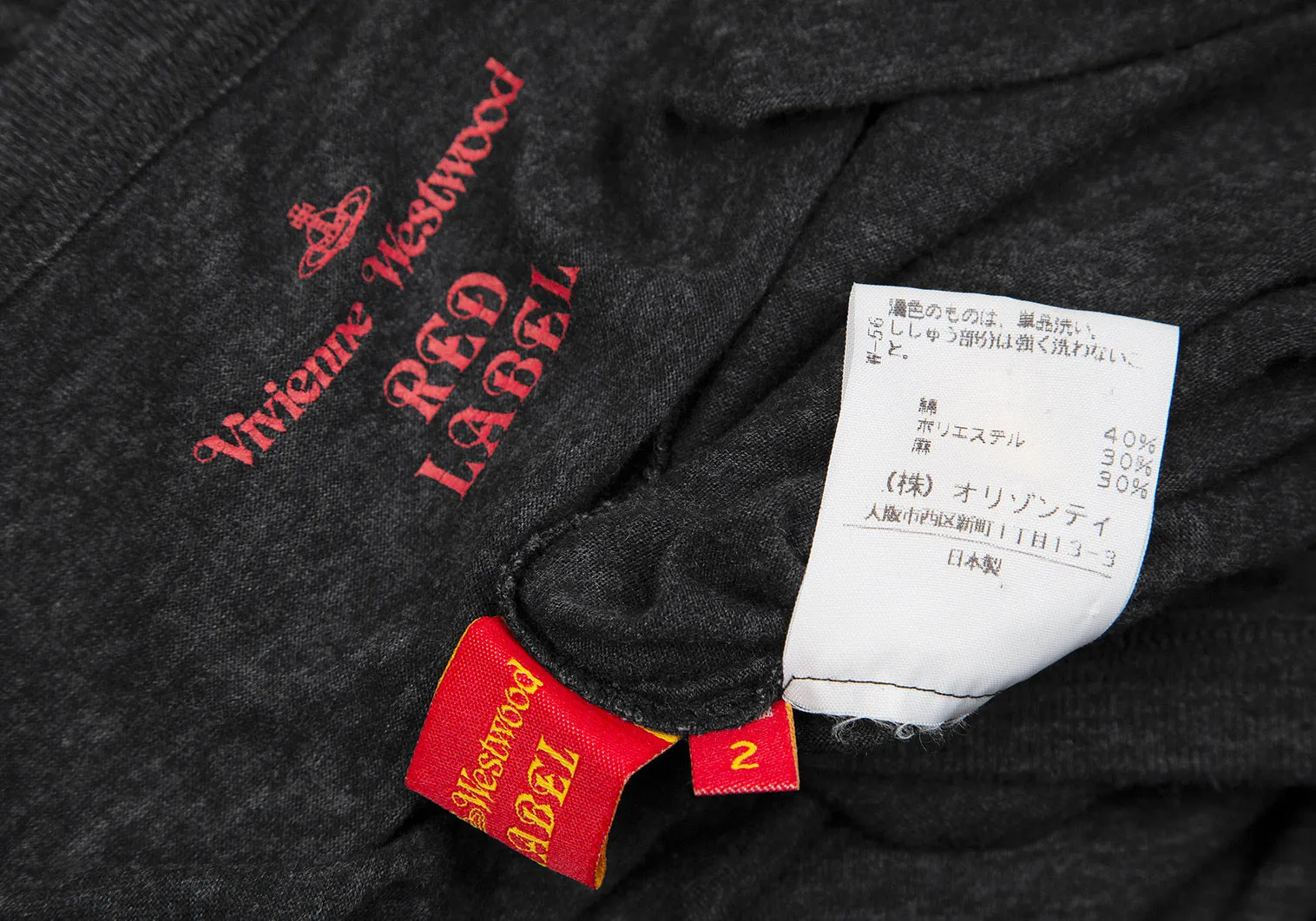 Vivienne Westwood Red Label Graues Drapier-Kleid mit wechselndem ärmellosen Schnitt