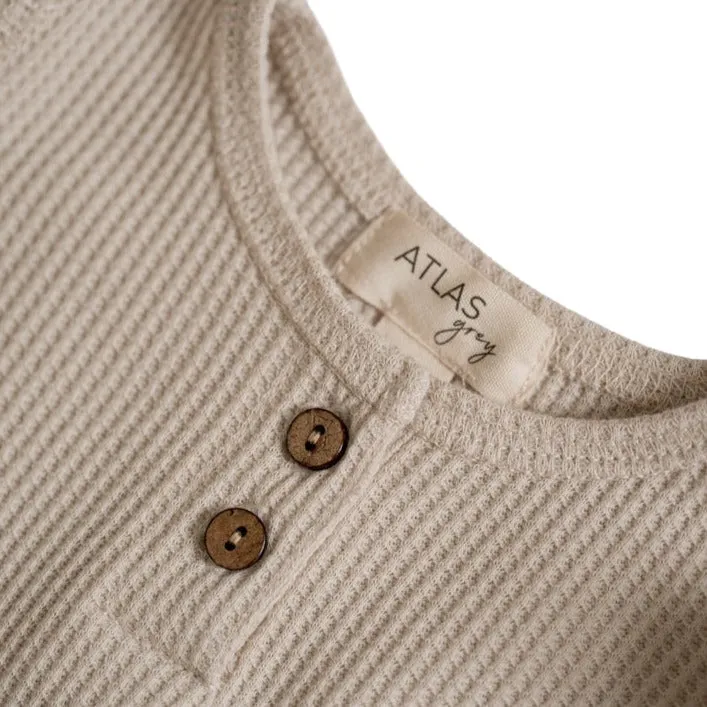 Waffle Langarm-Set Babykids_Atlas-Grau