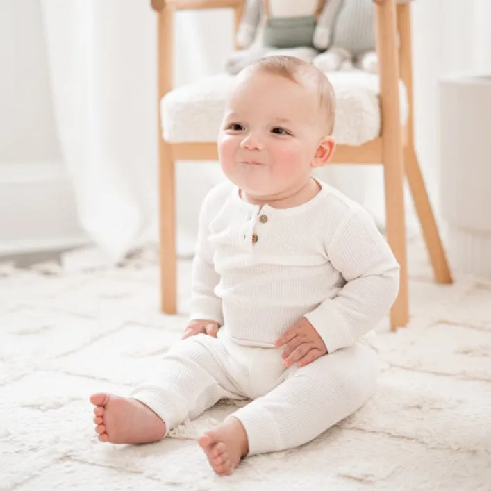 Waffle Langarm-Set Babykids_Atlas-Grau