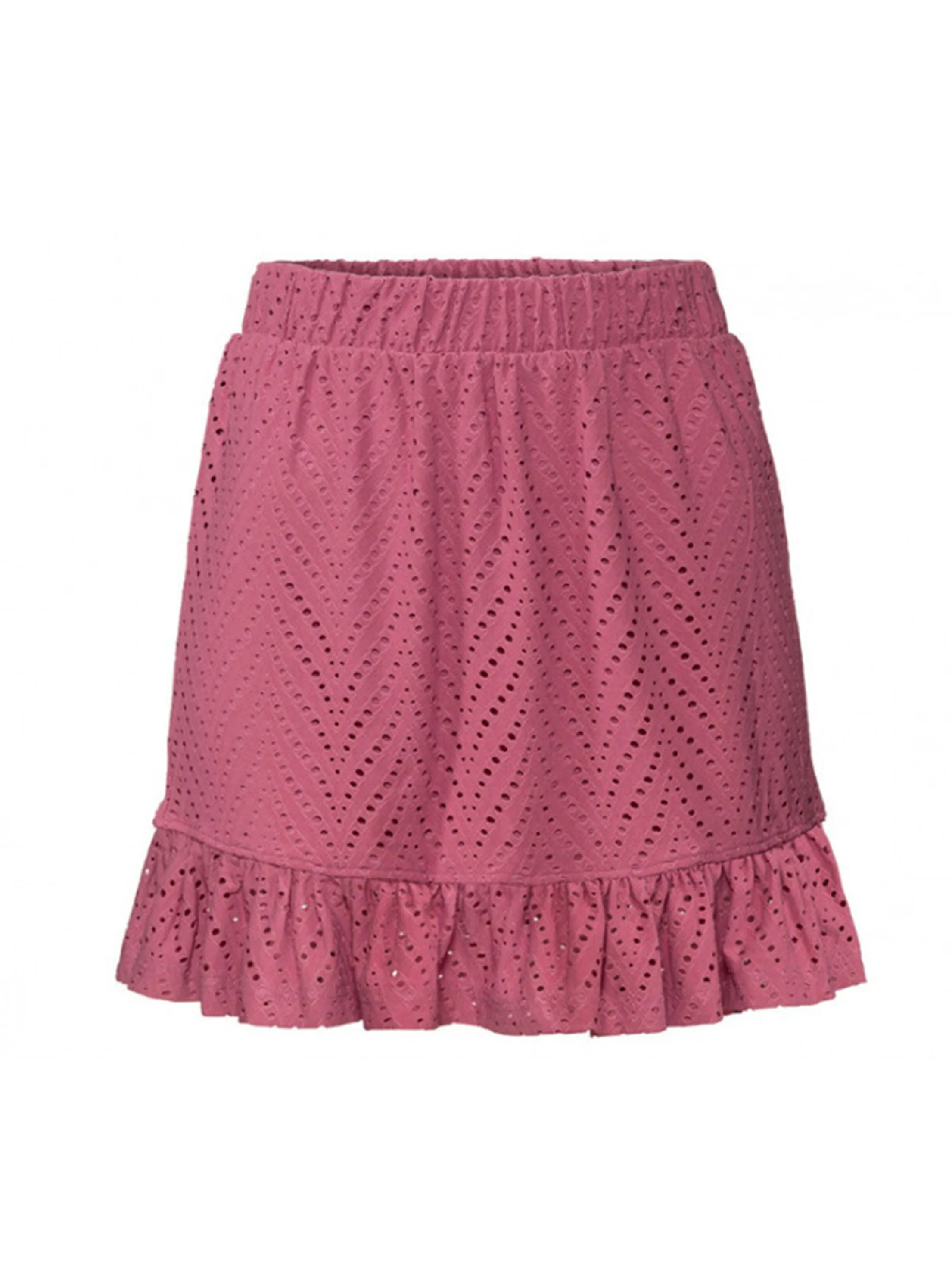 Damen-Eyelit-Rock, Rosa