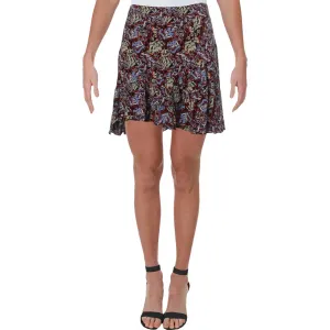 Women's Floral Ruffled Mini Skirt,Multi