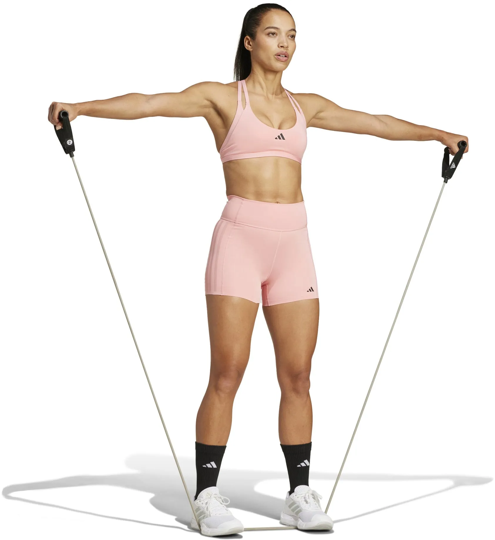 Damen Optime 4 Zoll Raw-Cut-Saum Fahrradshorts