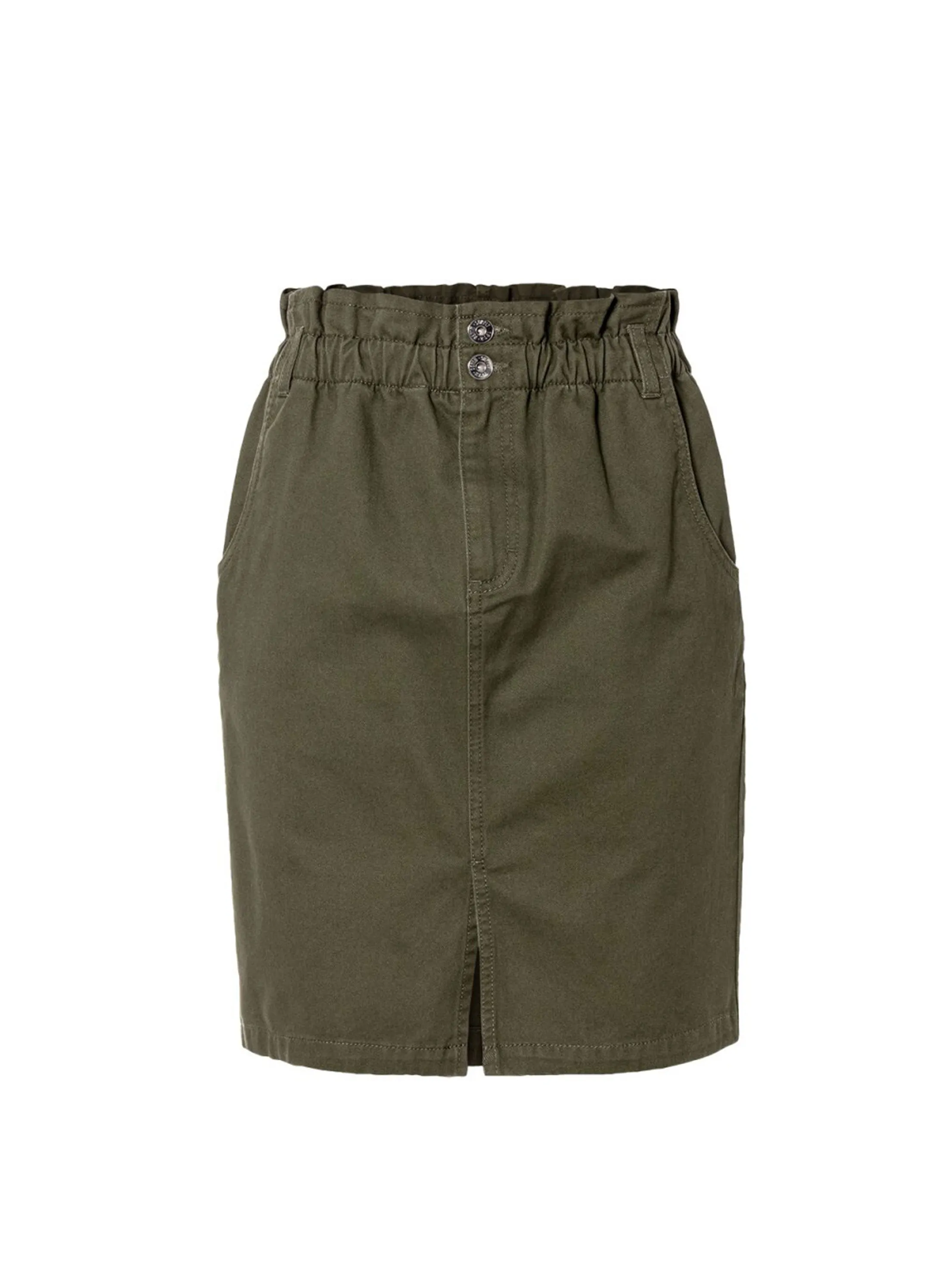 Damen-Papierbeutelrock, Olive