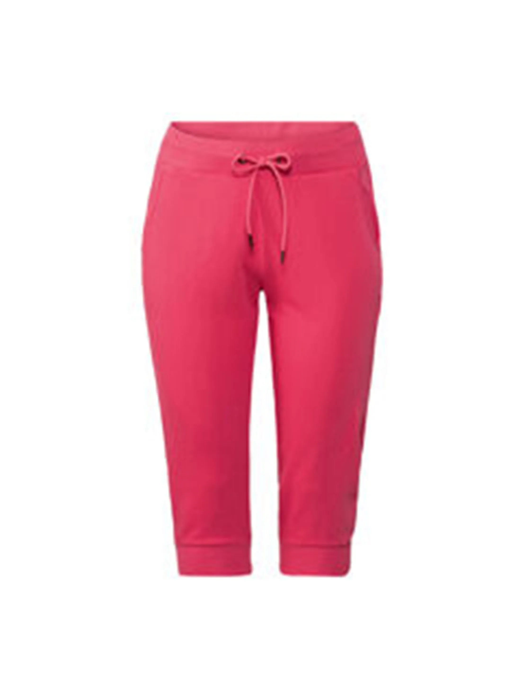 Damen Basic Capri-Jogginghose, Rosa