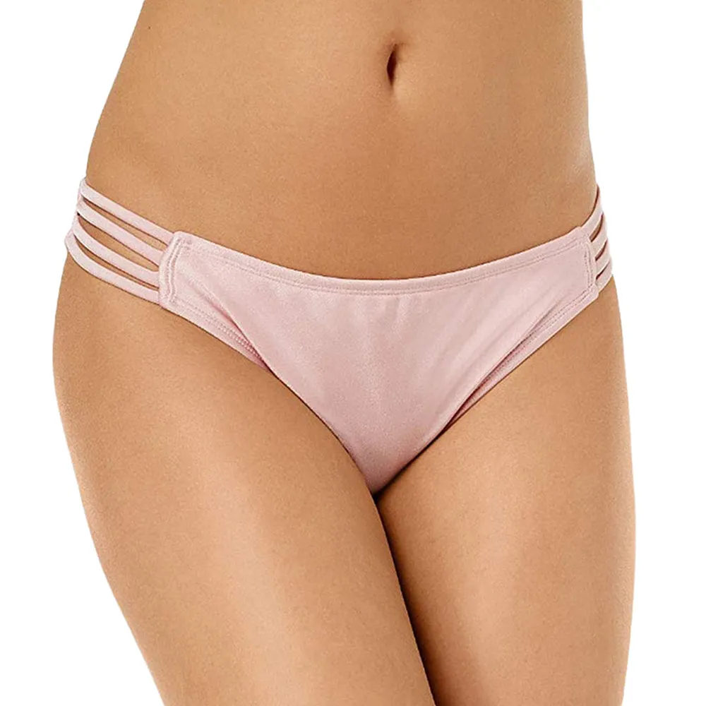 Damen einfarbige Bikini-Unterteile, Hellrosa