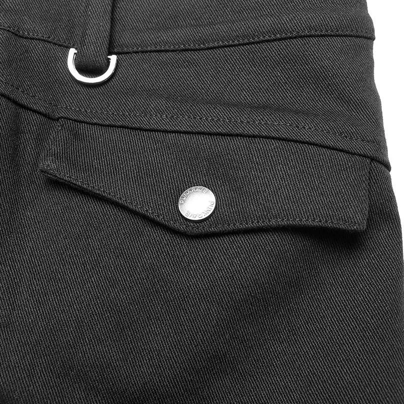 Damen-Punk-Criss-Cross-Schnürung-Denim-Minirock