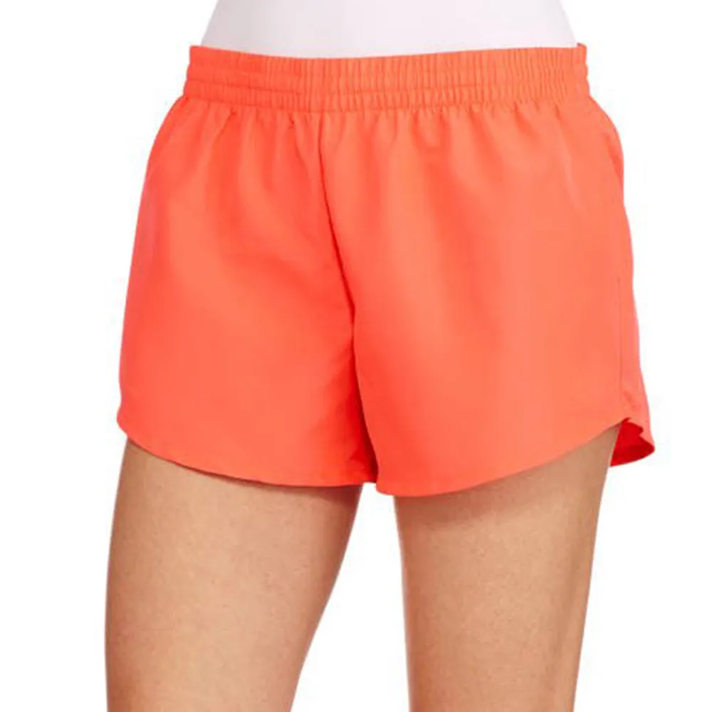 Damen Satin Sport Shorts, Koralle