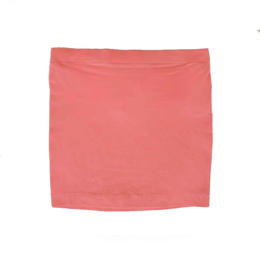 Damen Elastischer Einfacher Minirock, Koralle