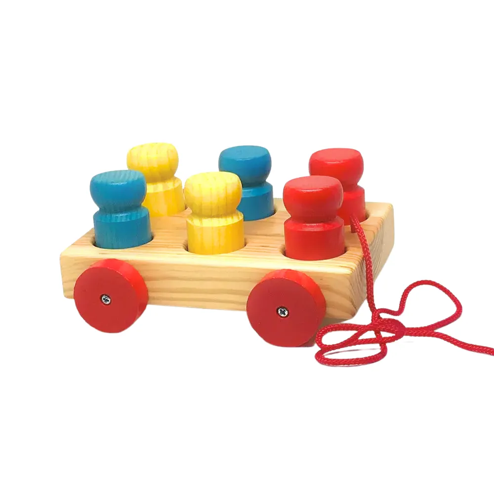 Holz-Omnibus zum Ziehen
