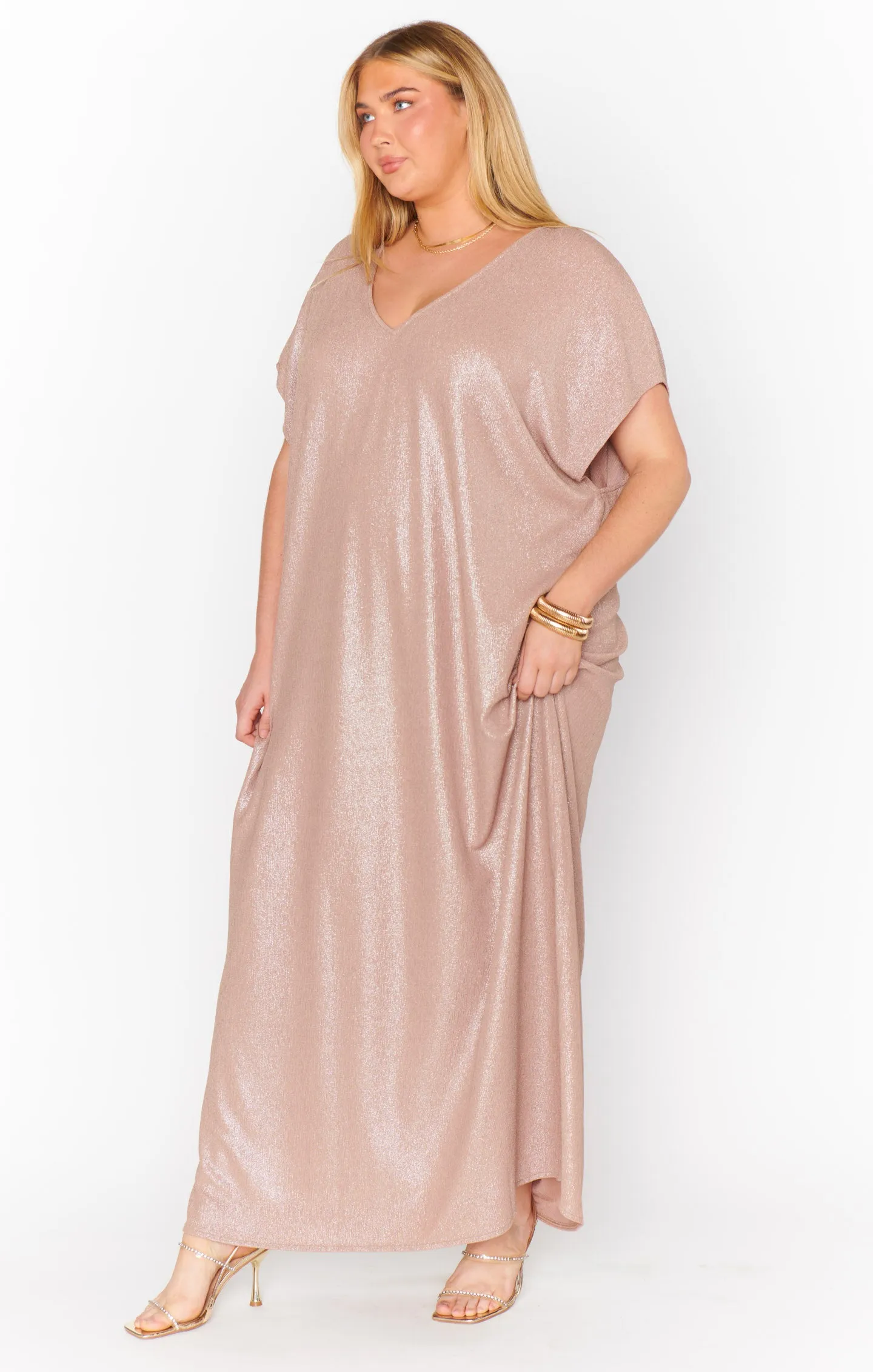 Weltliches Kleid ~ Champagner Glitz Strick