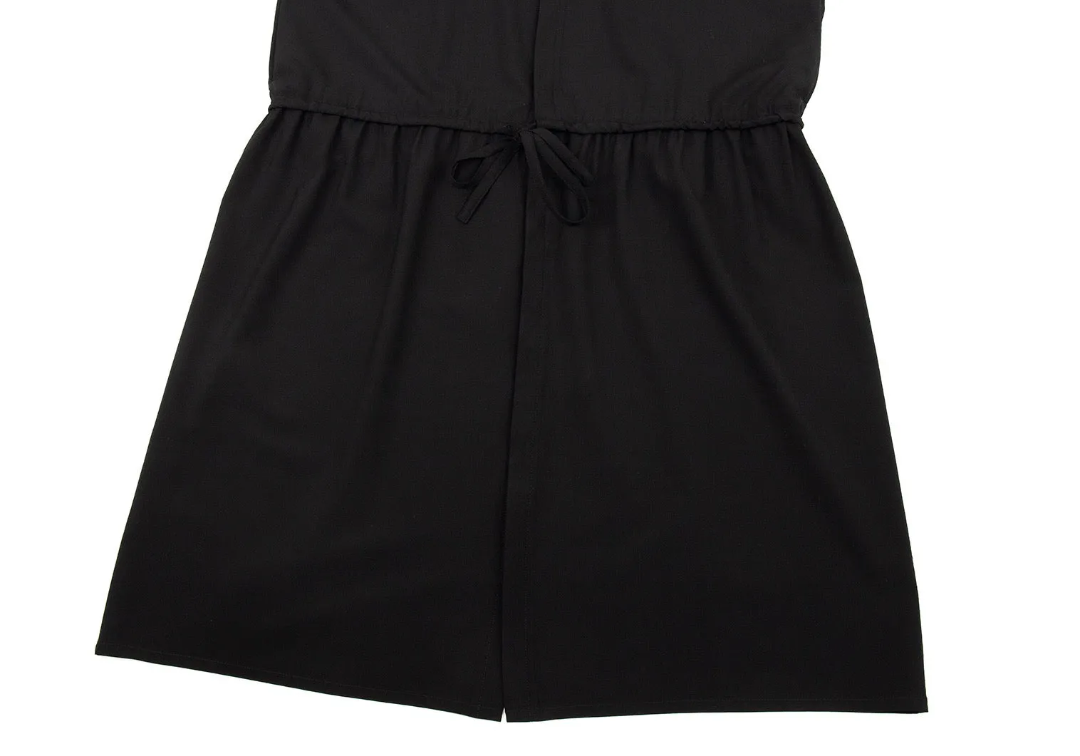 Yohji Yamamoto Japan. NOIR Schwarzes Wollkleid ohne Ärmel mit Zugband