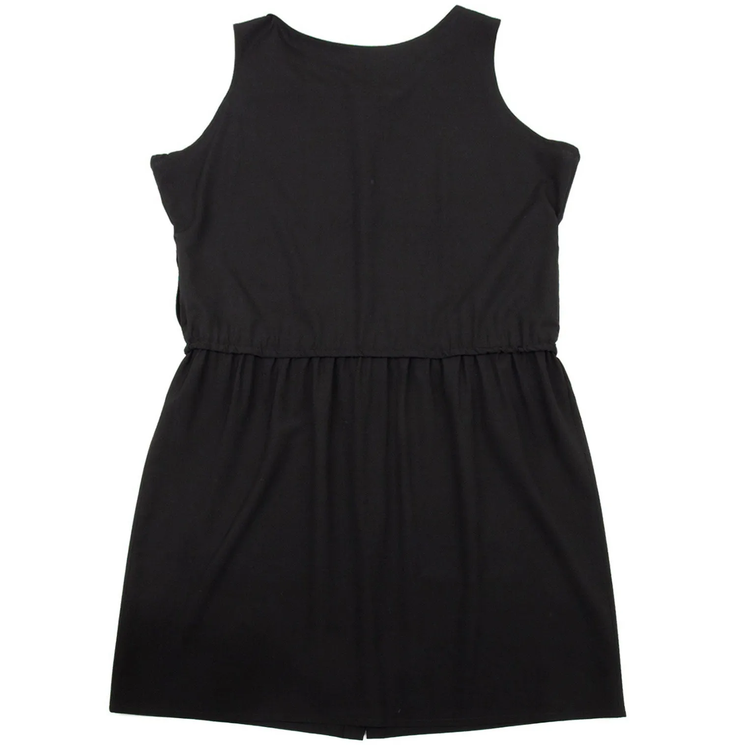 Yohji Yamamoto Japan. NOIR Schwarzes Wollkleid ohne Ärmel mit Zugband