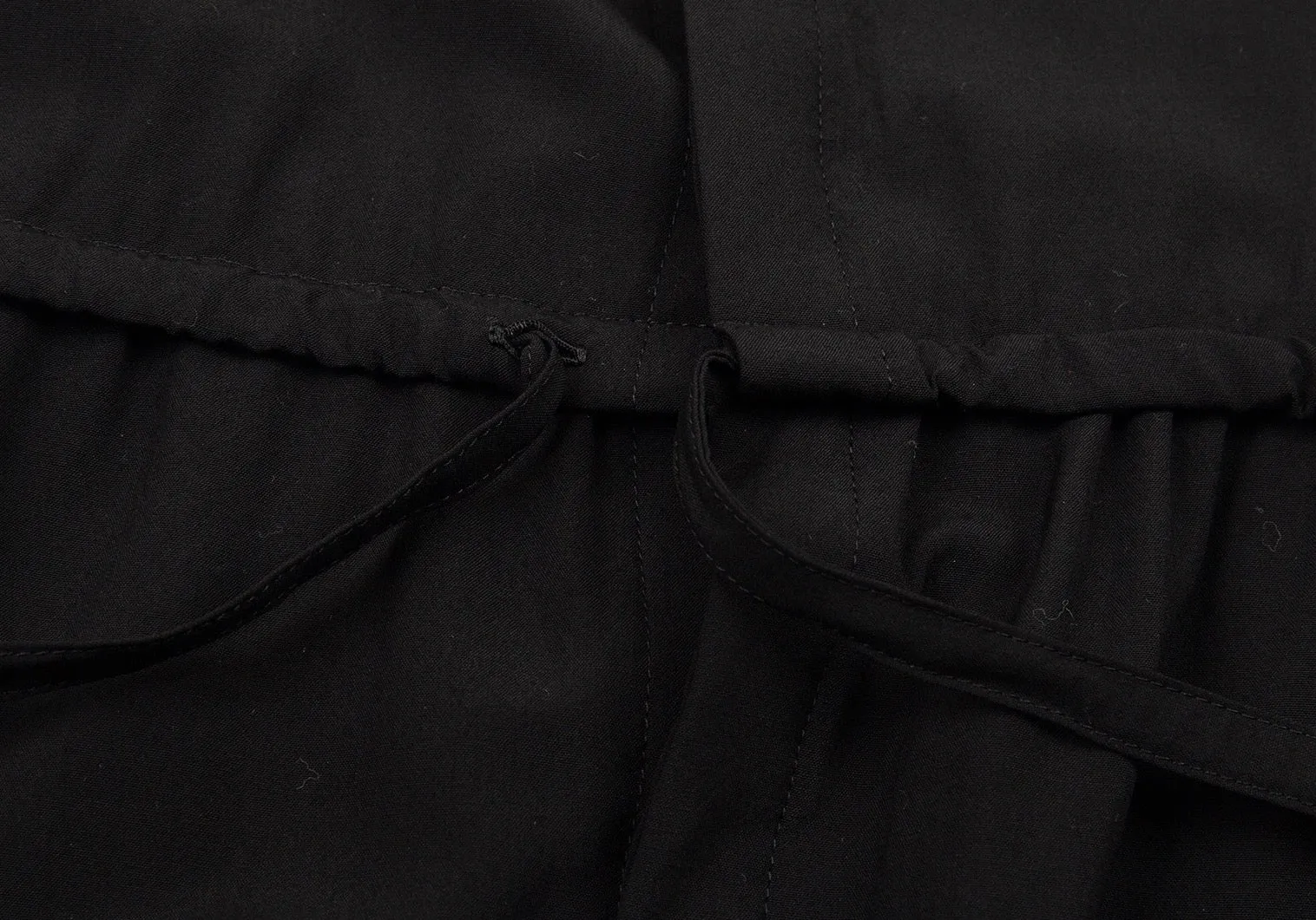 Yohji Yamamoto Japan. NOIR Schwarzes Wollkleid ohne Ärmel mit Zugband