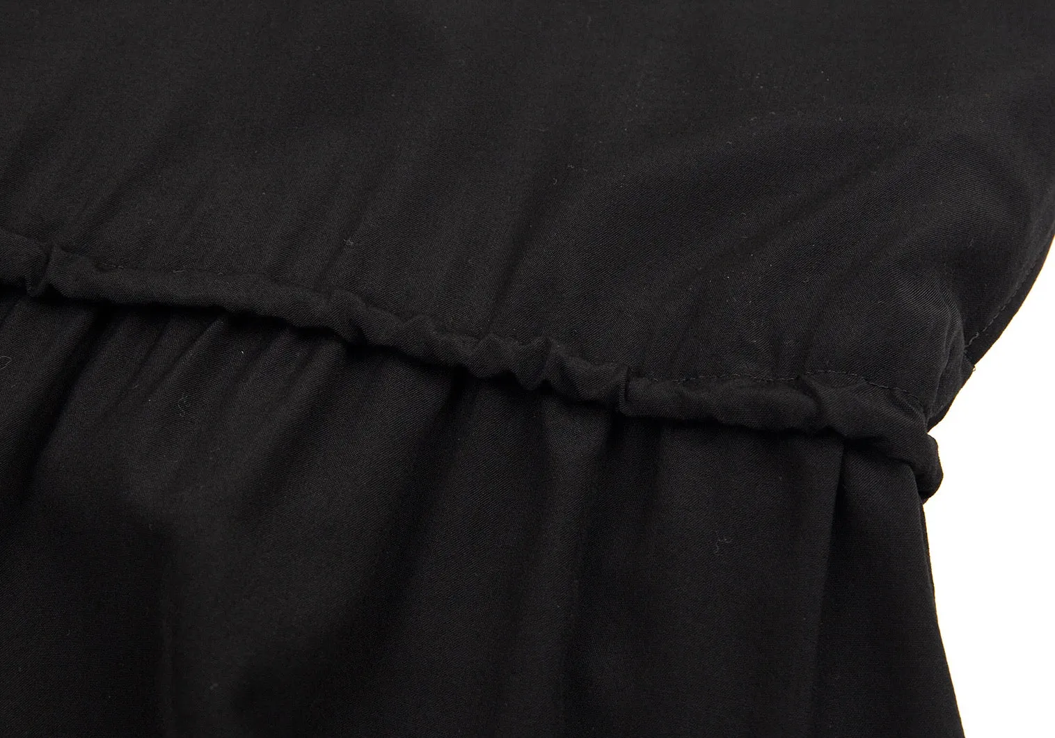 Yohji Yamamoto Japan. NOIR Schwarzes Wollkleid ohne Ärmel mit Zugband